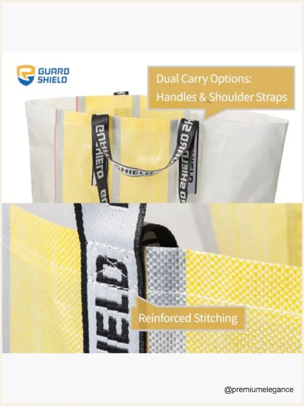 Extra Large Reusable Grocery Tote, Heavy Duty 28 Gallon, Laundry, Moving,